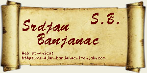 Srđan Banjanac vizit kartica